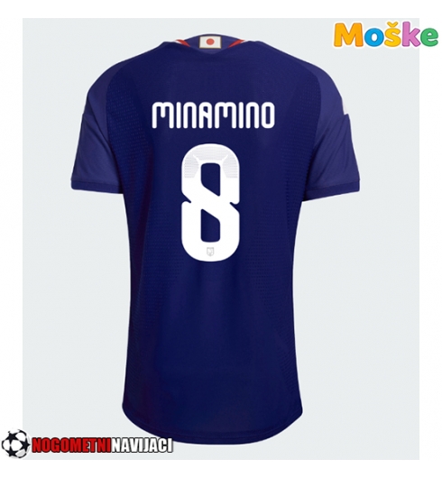 Moške Nogometnih dresov Japonska Takumi Minamino #8 Domači SP 2026 Kratki rokavi Moške Nogometnih dresov Japonska Takumi Minamino #8 Domači SP 2026 Kratki rokavi